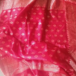 Art Silk Red Colour Saree