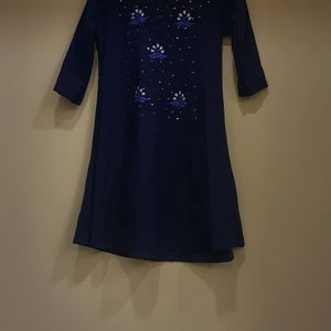 Blue Embroidered Tunic