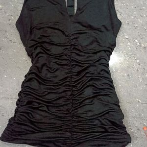 Guess Black ruched Y2k Top