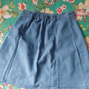 Cotton Denim Skirt