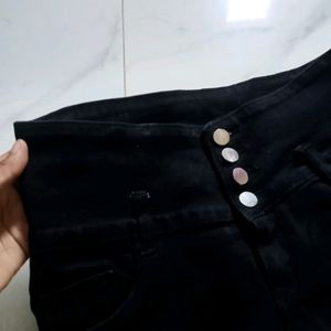 High Waist Black Jeans