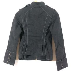 BLACK VELVET HEAVY JACKET FOR WOMEN