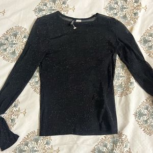 DISCOUNTED FOR1 DAY H&M Black Mesh Shimmery Top