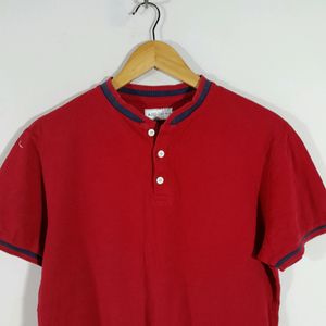 Red  Close Neck T-Shirt (Men's)