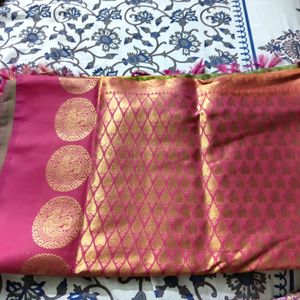 Silk Saree With Xl Blouse