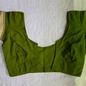 Sap Green Stitched Blouse