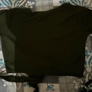 Olive Wrap Up Top