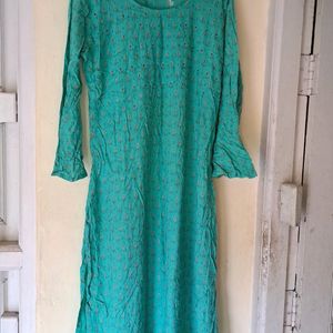 C Green Kurti- It's Not Blue As In Pic