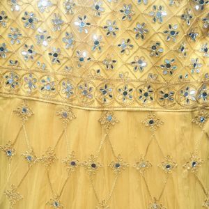 Beautiful Thread And Mirror Work Gown💛