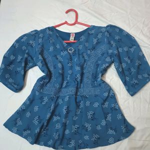 Blue Colour Top For Ladies