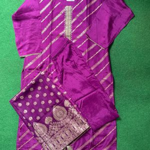 Purple Kurta Pant & Dopatta