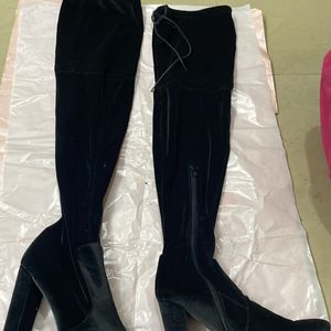 Knee Rise Boots Velvet