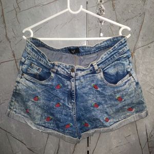 Denim shorts