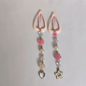 Handmade Pink Y2k Clips