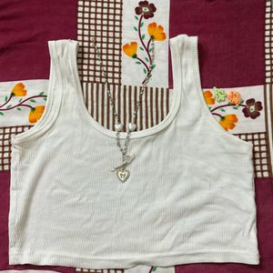 Kawaii White Crop Top