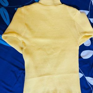 Yellow High-neck Sweater