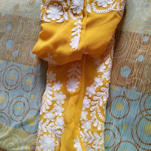 YELLOW BRANDED KURTA