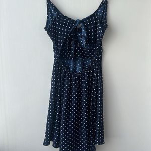 Polka Dot Tie Up Dress