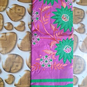 Suit With Dupatta And Bottom In Pure Cotton