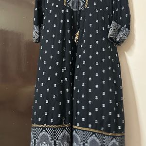 Black Anarkali Suit Set