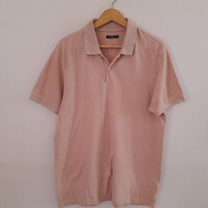 Zudio Pink Collar T-Shirt (Men's)