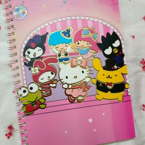 HELLO KITTY Gold Foiled Spiral Note