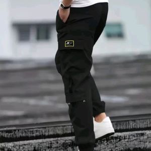 Men Cargo black pant