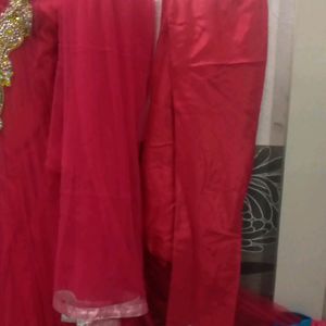 Rose Pink Anarkali Suits