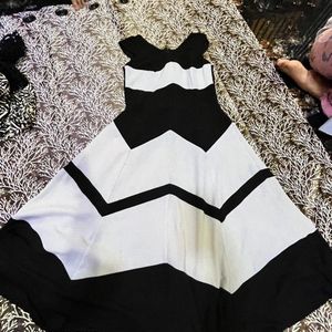Black And White Party Wear Dress