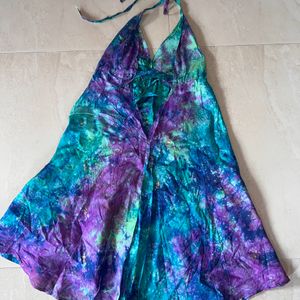 Ladies Small Maxi dress, mandala  Tie Dye Design