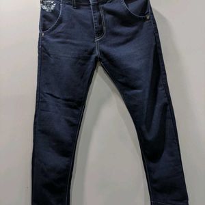 Navy Blue Skiny-fit Pant