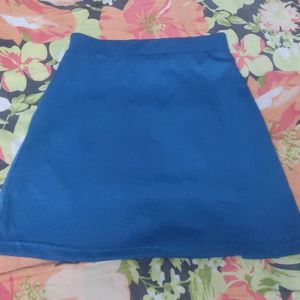 Teal Blue Mini Skirt