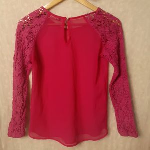 Top With Crochet Sleeves