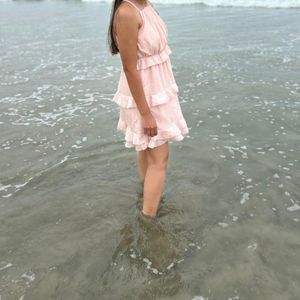 Light pink Color Dress Useful ForVacation Or Beach