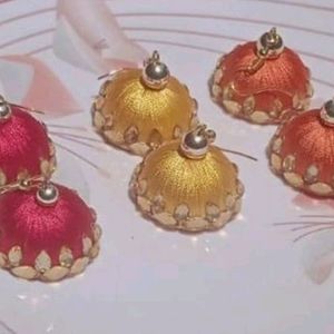 Handmade thread jhumka