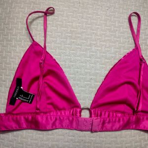 Hot Pink  Velvet Bralette Forever 21