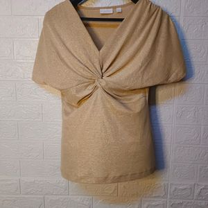 Golden Shimmer Western Top Size M