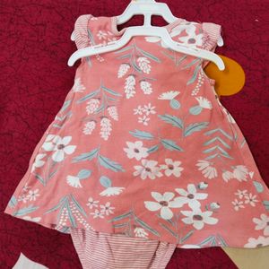 Carter's 2 Piece Bodysuit Dress And Cardigan