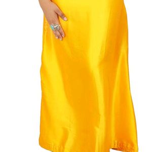 YELLOW SATIN PETICOAT