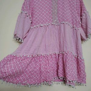 Pink Short Kurti