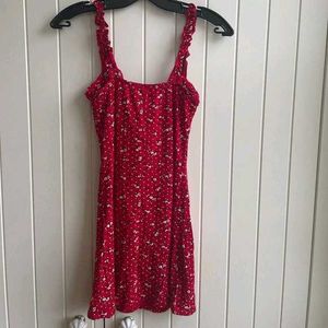 Red Floral Dress