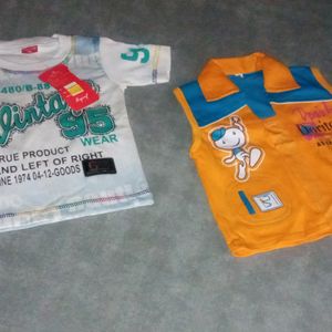 Stylist T Shirt With Jacket For 6 Month-2year Kids