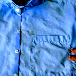 Kumar Light Blue 🎽Polyester Cotton Shirt.🎽