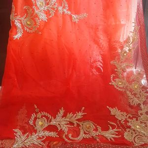 Full Hand Work Saree With Ready Blouse