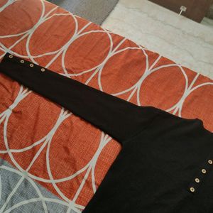 High Neck Black  Winter Top