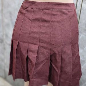 Coffee Brown Tennis Skirt