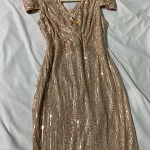 Gold Sequinned Cocktail Dress