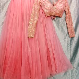 Pink Sequence Lehenga Choli