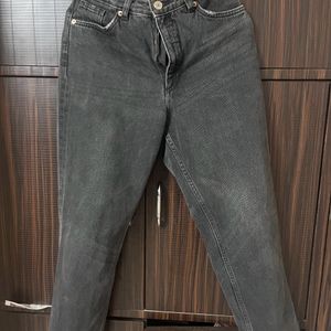 Wide Leg Charcoal Jeans