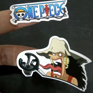 9 One Piece Anime Stickers (1 Sheet)
